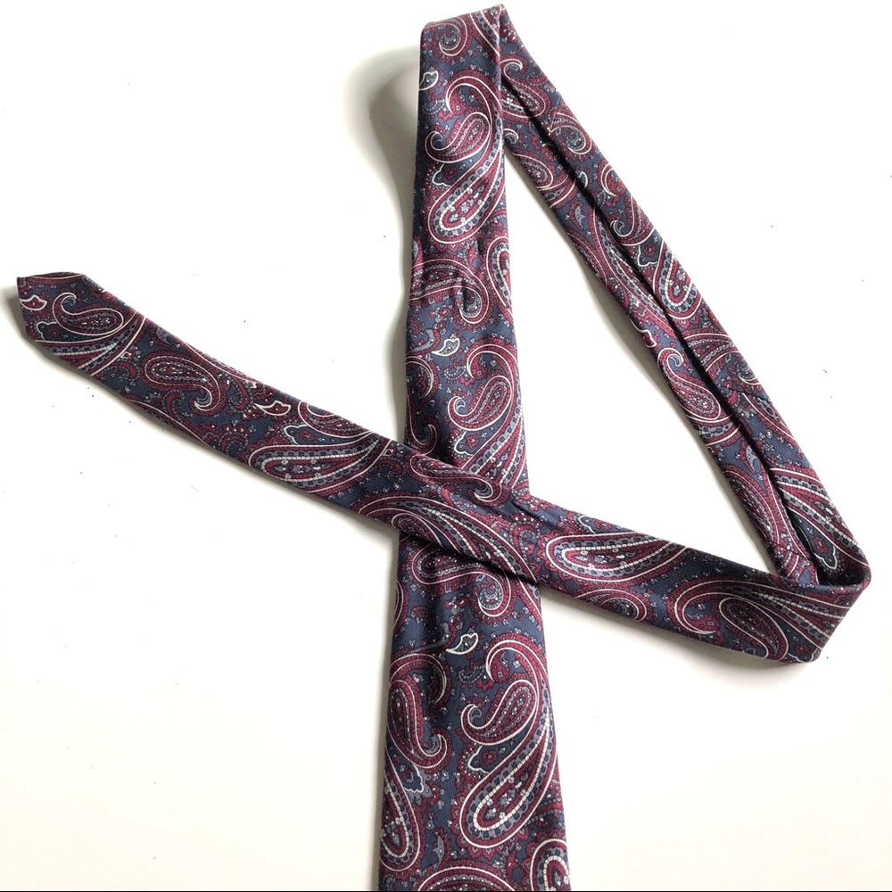 Robert Talbott Silk Blue Paisley Tie (made in USA)